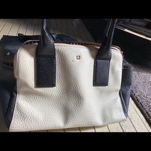Kate Spade off white and black leather handbag